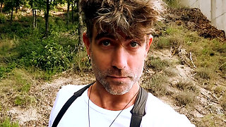 A Girl in the Woods After the Party