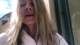 Blonde teen Sierras first erotic masturbation video