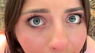 Sloppy Deepthroats, Blowjob and Ball Licking in the Forest - Luna Doll