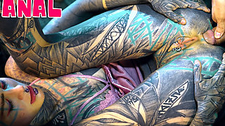 Bwc Security Caught a Tattooed Girl Fucking Her Pussy so Good so He Fuck Her Anal