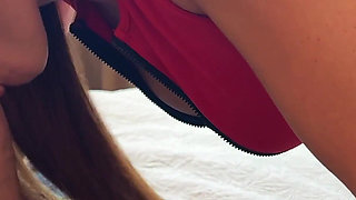 Heels and Shiny Pantyhose Fuck with Massive Cum on Tights