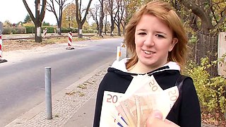 Shy Ugly German College Teen Pickup and Fuck by old Guy