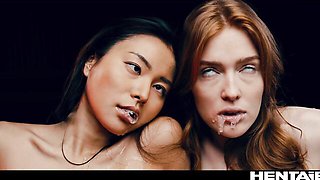 Angelic Jia Lissa and Rae Lil Black's lesbian video