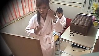 Japanese cutie enjoys a dirty massage on hidden camera