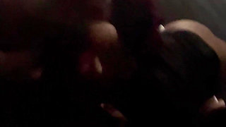 Fat Black Husband Blows Load on Jamaican Ebony Wife