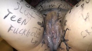 Young Milky Mari Takes Multiple Loads in Bareback Gangbang - Breeding Roleplay