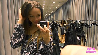 Teen Beauty Masturbating in the Fitting Room