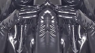 Cum eating for Lady Valeska's rubber clinic