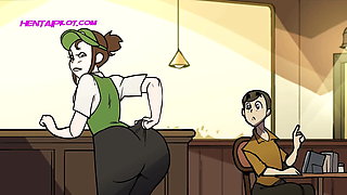 Barista With A Huge Ass Wants Sex Badly - Cartoon Parody