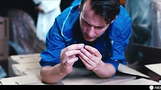 Hot thai girl froze in place for a lucky guy to have fun with her pussy