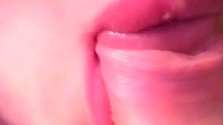 Best Close-up Blowjob From Step Sister with Lots of Cum in Mouth!