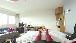 Nora Fox Black Zentai Lycra Masturbation