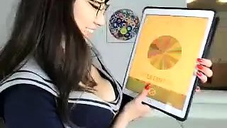 Japanese Teen In Uniform Banged Sideways