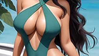Jaya Anjali take holiday at beach (Ai model)