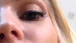 Blonde Model POV Spitting in Cam