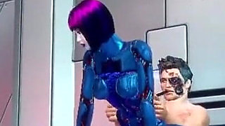 3D Space Cowboy Hardcore with Female Robot Sex Doll