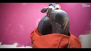 Workwear Anal Stretching Solo Masturbation Gapes and Squirt