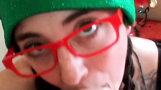 Czech amateur blowjob and fucking POV in public