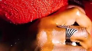 Ebony Titty Fuck Ending up with Cum All Over Tits by Stepdad