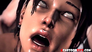 Rough sex for Lara Croft in the dungeon