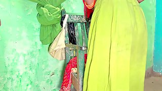 Desi Stepsister-in-law Left By Stepbrother-in-law Sitting On Chair