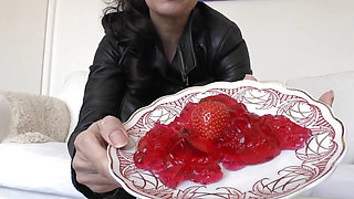 Smoking Mistress and Licking Dessert From Boot Soles, POV Clip, Lady Victoria Valente