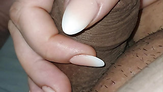 Step mom in bed handjob step son dick making him hard