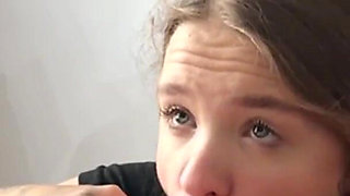 18 Year Old Slut Perfectly Sucks Cock and Fucks in a Student Dorm