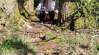 MILF in Need of a Piss Takes Kitty Out