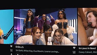 ADULT TIME - Lucky Landlord Has Surprise PUSSY STACK Fuck With 5 SLUTTY MILFS! SPANISH SUBTITLES