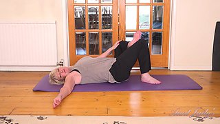 Nude granny yoga unbelievable solo scene