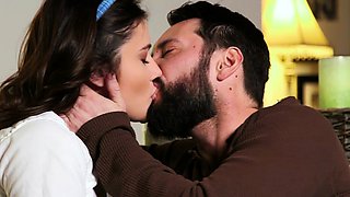 Cute brunette amateur blowjob