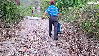 Perverted Old Man Fucks His Busty Stepdaughter In The Jungle Outdoors