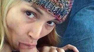 Sexy amateur blonde blowjob amp cumshot HD