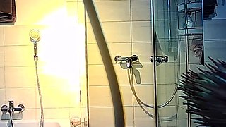 Spied in the shower by hidden cam