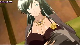 Anime milf with big milky boobs