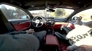 Car Footjob