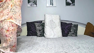 Step Mommy Felt an Urge to Tickle Her Pussy Before Night