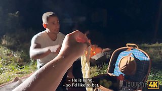 Hunt4k. hot czech teen chloe heart hopped on a huge hunter’s penis outdoors in front of her boyfriend