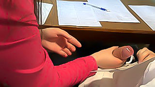 GOODBYE, MATH AND SCHOOL!!! Classmate gave me a Handjob under the Table on the Last Day of School