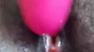 Stimulating My Clit with Vibrator Intense Squirting Orgasms