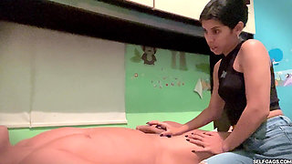 Latino Boyfriend Tied and Taped: Diana’s Kinky Blowjob Challenge