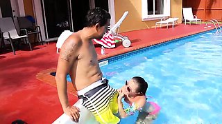 Dad fucks teen babysitter xxx Swimming In Semen