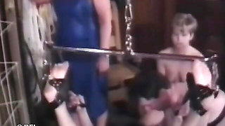 Outdoor vintage punishing from femdom woman