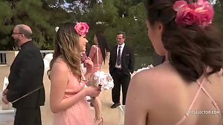Fun with bride and maids