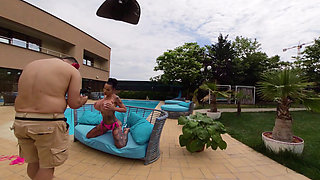Backstage Sandra Sturm at the Pool Super Horny Gets Fucked Incredibly