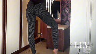 Work Out Try On Haul Petite Redhead LeverageURAssets -6