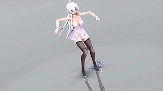 Mmd Brown Eyed Girls; Sheer Dress; See-through Heels; Black Stockings