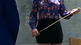 Knicker Cheat Schoolgirl Gets a Caning