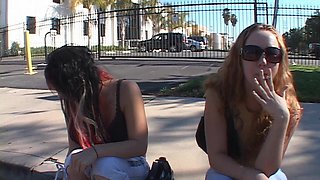 2 Women Have a Great Time Together and She Stuffs Her Hole Full with Herself!